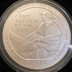 2016-P ATB 5 Oz 999 Fine Silver Coin, Cumberland Gap National Historical Park