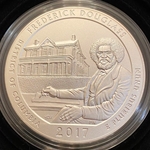 2017-P ATB 5 Oz 999 Fine Silver Coin, Frederick Douglass National Historic Site