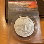 2011 ATB 5 Oz 999 Fine Silver Coin, Gettysburg National Military Park, SP69
