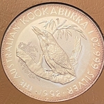1992 Australia,  1 Dollars - Elizabeth II 3rd Portrait - Australian Kookaburra