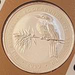 2000 Australia,  1 Dollars - Elizabeth II 4th Portrait - Australian Kookaburra