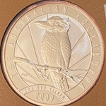 2009 Australia,  1 Dollars - Elizabeth II 4th Portrait - Australian Kookaburra