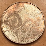 1972-D 10 Deutsche Mark Olympic Games in Munich Olympic Stadium