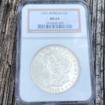 1921 Morgan Silver Dollars Certified / Slabbed MS63