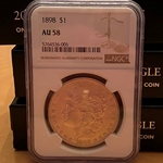 1898 Morgan Silver Dollars Certified / Slabbed AU 58