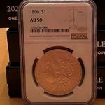 1896 Morgan Silver Dollars Certified / Slabbed AU 58