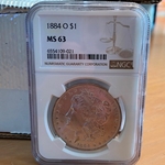 1884 Morgan Silver Dollars Certified / Slabbed MS63
