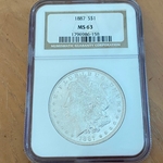 1887 Morgan Silver Dollars Certified / Slabbed MS63 - 158