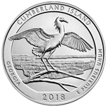 2018 ATB 5 Oz 999 Fine Silver Coin, Cumberland Island National Seashore