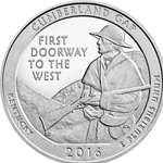 2016 ATB 5 Oz 999 Fine Silver Coin, Cumberland Gap National Historical Park