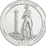 2013 ATB 5 Oz 999 Fine Silver Coin, Perry’s Victory and International Peace Memorial