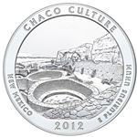 2012 ATB 5 Oz 999 Fine Silver Coin, Chaco Culture