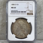 1885-O Morgan Silver Dollars Certified / Slabbed MS63-031