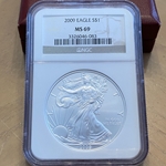 2009 American Eagle Silver One Ounce Certified / Slabbed MS69-083