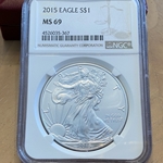 2015 American Eagle Silver One Ounce Certified / Slabbed MS69-367