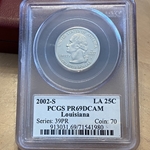 2002-S Louisiana 25 Cent, PR69DCAM