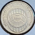 1973-G Germany, 5 Deutsche Mark Frankfurter Nationalversammlung, KM137