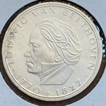 1970-F Germany, 5 Deutsche Mark Ludwig van Beethoven, KM127