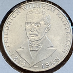 1968-J Germany, 5 Deutsche Mark Friedrich Wilhelm Raiffeisen, KM121