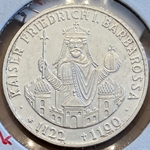 1990-F Germany, 10 Deutsche Mark Friedrich I. Barbarossa
