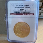 2006 American Buffalo One Ounce Gold MS 69, 1 Each