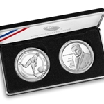 2022 Negro Leagues Baseball Proof Silver Dollar Coin and Jackie Robinson Silver Medal Set, Wanted