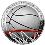 2020-P Basketball Hall of Fame Colorized Silver Dollar, Wanted