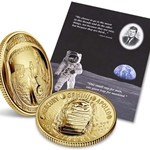 2019-W Apollo 11 50th Anniversary 2019 Proof $5 Gold Coin and Kennedy-Apollo 11 Intaglio Print, Wanted