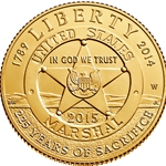 2015-W U.S. Marshals Service 225th Anniversary, Uncirculated $5 Gold Coin, Wanted