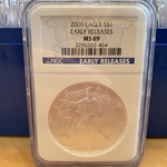 2009 American Eagle Silver One Ounce Certified / Slabbed MS69 -464