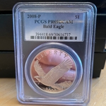 2008-P Bald Eagle Commemorative Proof Silver Dollar Coin - PR69DCAM
