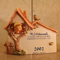 M.I. Hummel 822 Hummelnest, Personalized, Plaque, 2002, Tmk 7