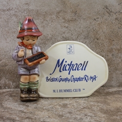M.I. Hummel 460 Type 10, Personalized Plaques Tmk 7, Michaell, Bristol County Chapter RJ/Ma, Type 1