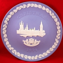 Wedgwood Christmas Plate 1974 House of Parliament
