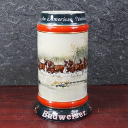 Beer Stein, Anheuser-Busch, CS112 Budweiser Holiday 1990, Type 1