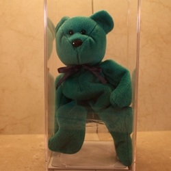 Teddy (teal, new face), Bear 2nd Generation, Type 1, 1st Tush Tag