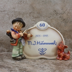 M.I. Hummel 767 Puppy Love, Display Plaque Tmk 7, Special Edition 1995, Arbeitsmuster, Type 1