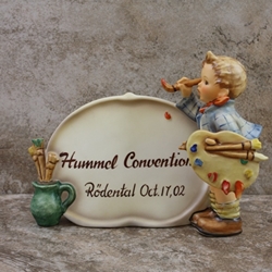 M.I. Hummel 756 Hummel Convention Rödental Oct. 17, 02 Plaque, Tmk 8