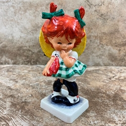 Goebel Figurine, Charlot Byj Red Head Series, BYJ 4 Little Miss Coy, Tmk 3, Type 1