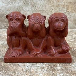 Goebel Figurine, CW 45, 3 Monkeys See, Hear, Speak No Evil, Tmk 3, Type 1