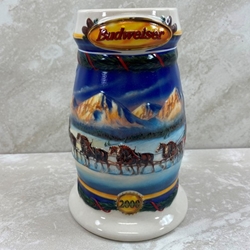 Beer Stein, Anheuser-Busch, 2000 Budweiser Holiday Holiday in the Mountains, CS416, Type 1