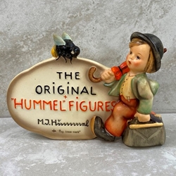 M.I. Hummel 187 Type 3 With Quotation Marks, +"Reg. trade mark" in Brown, Tmk 2, Type 1