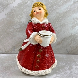 Goebel Figurines, Angel Christmas Candle Holders, 42 829 22, Red