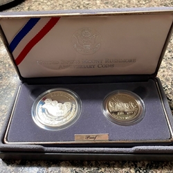 1991-S Mount Rushmore Commemorative Silver Dollar and Half Dollar Proof Set