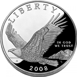 2008-P Bald Eagle Commemorative Proof Silver Dollar Coin