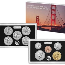2018, San Francisco Mint Silver Reverse Proof Set