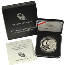 2017 Lions Clubs International Centennial Proof Silver Dollar