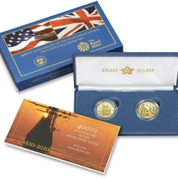 2020 400th Anniversary of the Mayflower Voyage Two-Coin Gold Proof Set, 1 Each