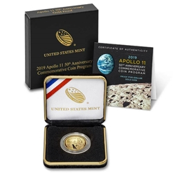 2019 Apollo 11 50th Anniversary Proof Five Dollar Gold Coin, 1 Each