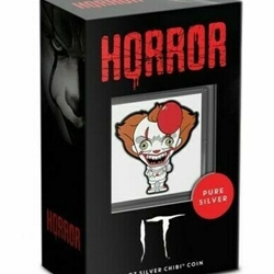 2022 Niue Horror - IT - Pennywise the Clown Chibi 1 oz .999 Silver Proof Coin Wanted